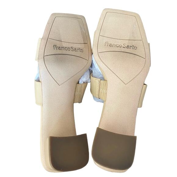 Franco Sarto Kirsi Beige Tan Leather Slide Heel Sandal size 9 - Picture 12 of 12